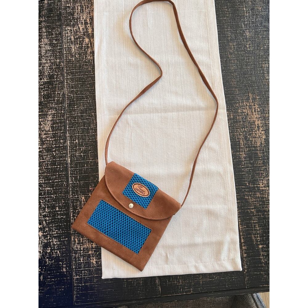Guatemala Handmade Crossbody Pouch‎ – Woven Textile & Faux Suede Mini Bag